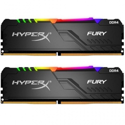 Модуль пам'яті для комп'ютера DDR4 16GB (2x8GB) 3200 MHz HyperX FURY RGB HyperX (Kingston Fury) (HX432C16FB3AK2/16)