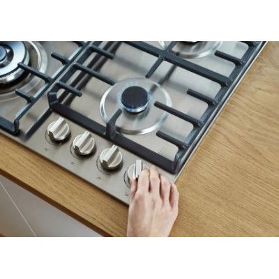 Варильна поверхня Gorenje газова на склі, 60см, чавун, чорний