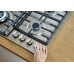 Варильна поверхня Gorenje газова на склі, 60см, чавун, чорний