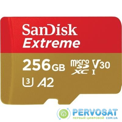 Карта памяти SANDISK 256GB microSDXC class 10 UHS-I U3 A2 V30 Extreme (SDSQXA1-256G-GN6MA)