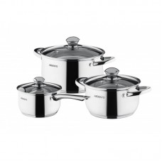 Набір посуду Ardesto Gemini Gourmet Varese, 6 пред., нержавіюча сталь Набір посуду Ardesto Gemini Gourmet Varese, 6 пред., нержавіюча сталь