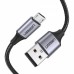 Дата кабель USB 2.0 AM to Micro 5P 1.0m US290 Aluminum Braid Black UGREEN (60146)