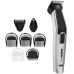 Набір для стрижки Babyliss, для бороди, вусів, голови, носа і тіла, акум., вібраційний мотор, насадок-8, чохол, сталь, сірий