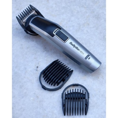 Набір для стрижки Babyliss, для бороди, вусів, голови, носа і тіла, акум., вібраційний мотор, насадок-8, чохол, сталь, сірий