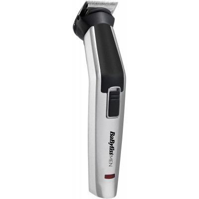 Набір для стрижки Babyliss, для бороди, вусів, голови, носа і тіла, акум., вібраційний мотор, насадок-8, чохол, сталь, сірий