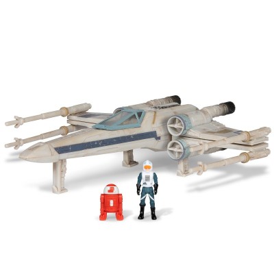 Ігрова колекційна фігурка Star Wars Medium Vehicle Транспорт та фігурка X-Wing (Blue 1) + Antoc Merric & R2-R9 12.5см