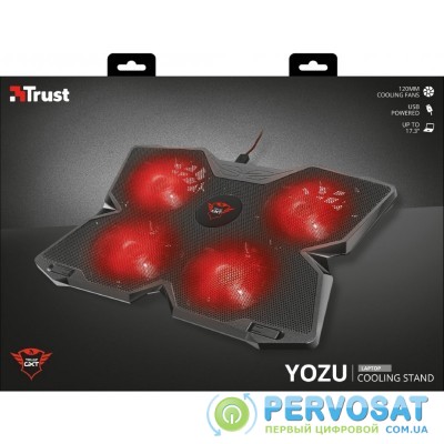 Trust GXT278 YOZU COOLING (17.3&quot;) RED LED BLACK