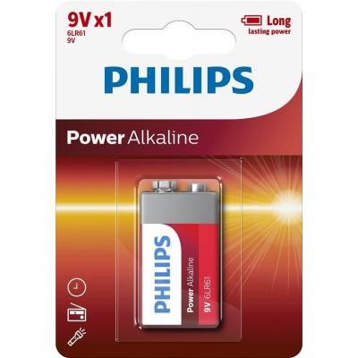 Батарейка PHILIPS Крона 6LR61 Power Alkaline * 1 (6LR61P1B/10)