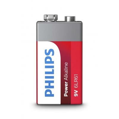 Батарейка PHILIPS Крона 6LR61 Power Alkaline * 1 (6LR61P1B/10)