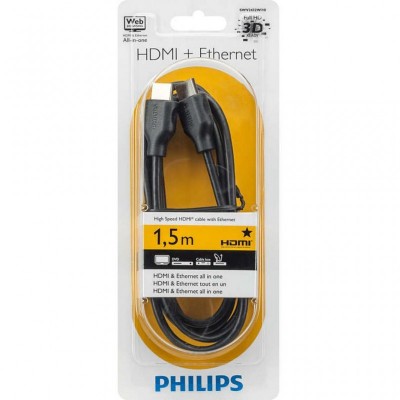 Кабель мультимедийный HDMI to HDMI 1.5m Philips (SWV2432W/10)