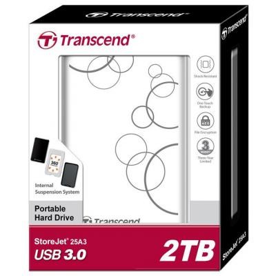 Внешний жесткий диск 2.5" 2TB Transcend (TS2TSJ25A3W)