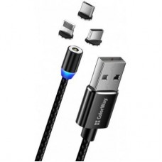Дата кабель USB 3в1 (Lightning+MicroUSB+Type-C) Magnet only charge ColorWay (CW-CBUU020-BK) Дата кабель USB 3в1 (Lightning+MicroUSB+Type-C) Magnet only charge ColorWay (CW-CBUU020-BK)