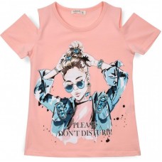 Футболка дитяча Breeze з дівчинкою (14124-134G-peach) Футболка дитяча Breeze з дівчинкою (14124-134G-peach)