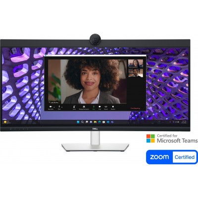 Монітор DELL 34" P3424WEB HDMI, DP, USB-C, RJ-45, MM, IPS, 3440x1440, 21:9, sRGB 99%, CURVED, HAS, Cam