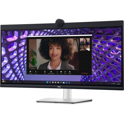 Монітор DELL 34" P3424WEB HDMI, DP, USB-C, RJ-45, MM, IPS, 3440x1440, 21:9, sRGB 99%, CURVED, HAS, Cam