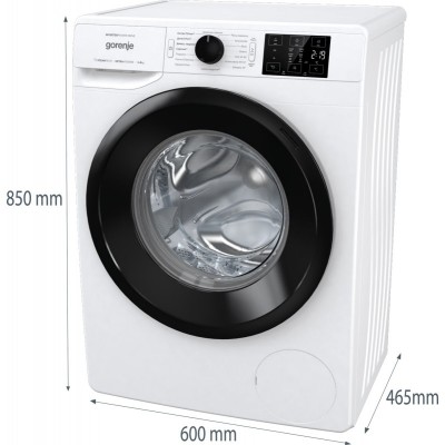 Пральна машина Gorenje фронтальна, 8кг, 1400, A+++, 46,5см, дисплей, пара, інвертор, білий