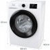 Пральна машина Gorenje фронтальна, 8кг, 1400, A+++, 46,5см, дисплей, пара, інвертор, білий